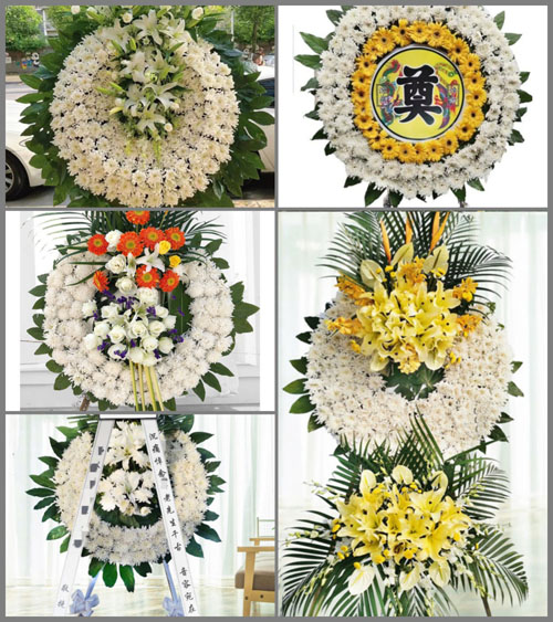 河南南阳卧龙区石桥镇朱村村花圈速递
